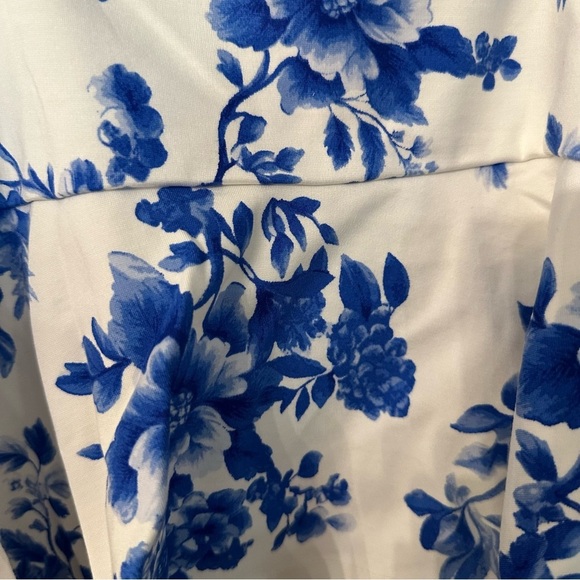 Maeve by Anthropologie Women’s Square Neck Peplum Floral Blue Tank Top Sz XL NWT - Picture 9 of 10